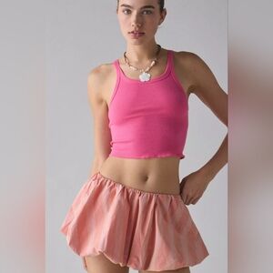 Kimchi Blue Urban Outfitters UO Bubble Mini pink stripe Skort size medium new